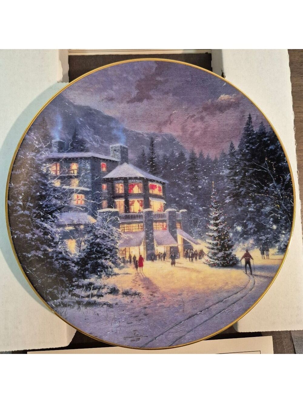 Knowles 'Home Away From Home' Christmas Collector Plate by Thomas Kinkade